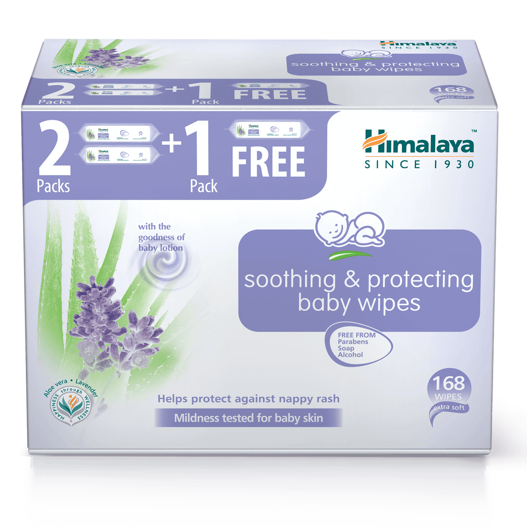 Soothing & Protecting wipes, Pack of 3 (2+1 Free) -168 Wipes