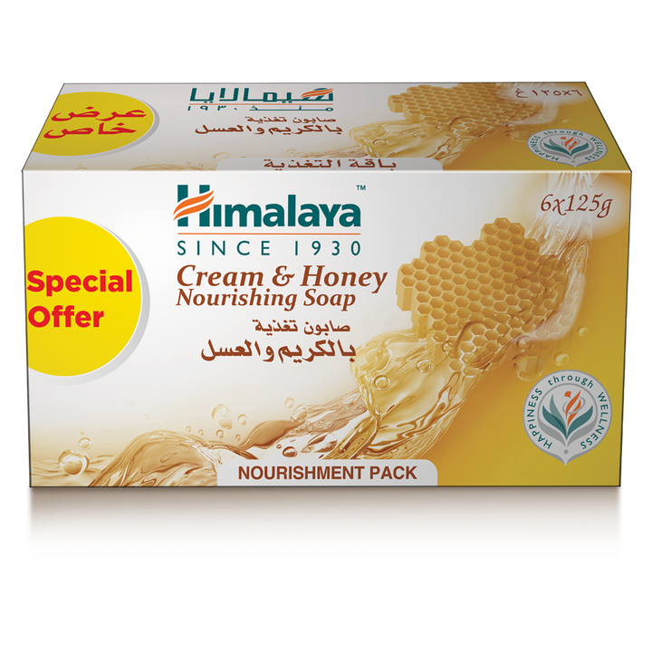 Himalaya Cream & Honey Nourishing Soap 6x125g - Nourishes Skin